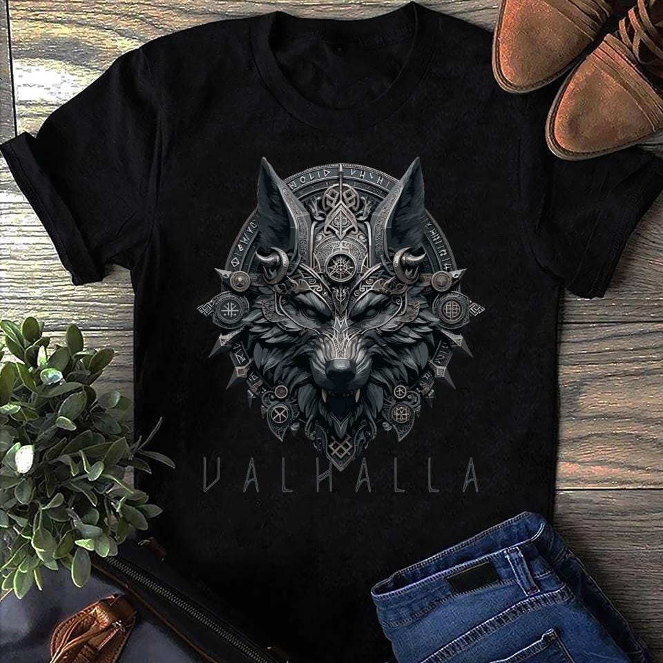 Viking Odin T-Shirt - Odin Ravens Viking T-Shirt: Scandinavian Norse Mythology Tee