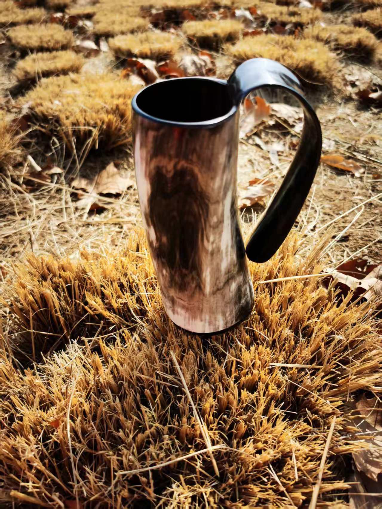 Viking Mug - Handcrafted Viking Horn Mug - Authentic, Durable, and Rustic Drinkware