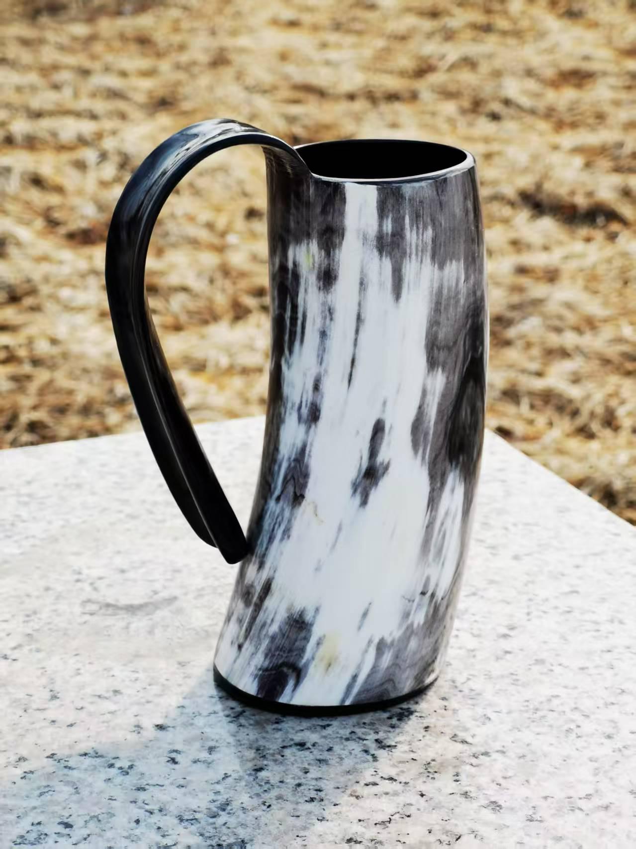 Viking Mug - Handcrafted Viking Horn Mug - Authentic, Durable, and Rustic Drinkware