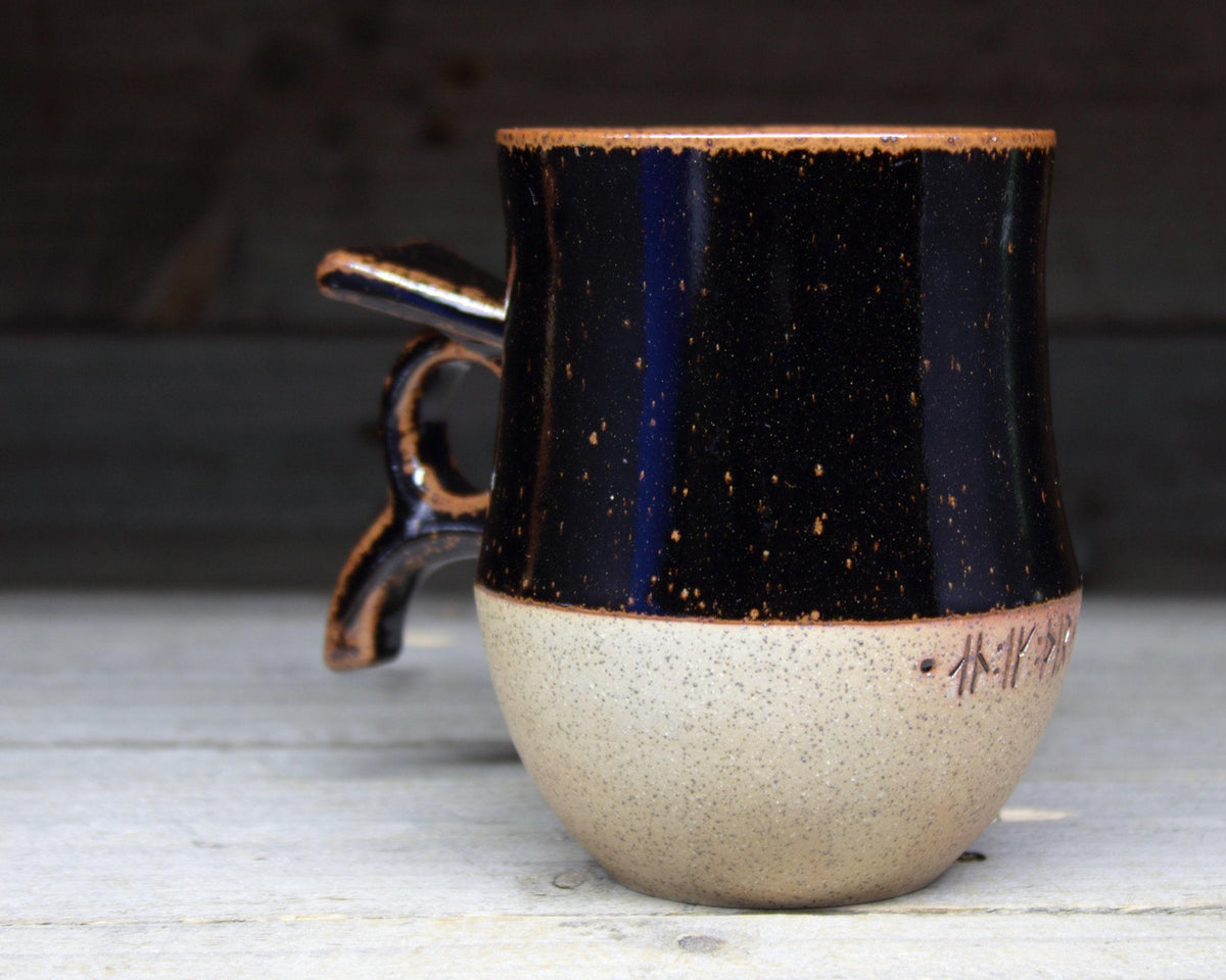 Viking Rune Mug - Large Viking Mug + 'I love you', 'Beloved kiss me' or the Viking Love Poem in