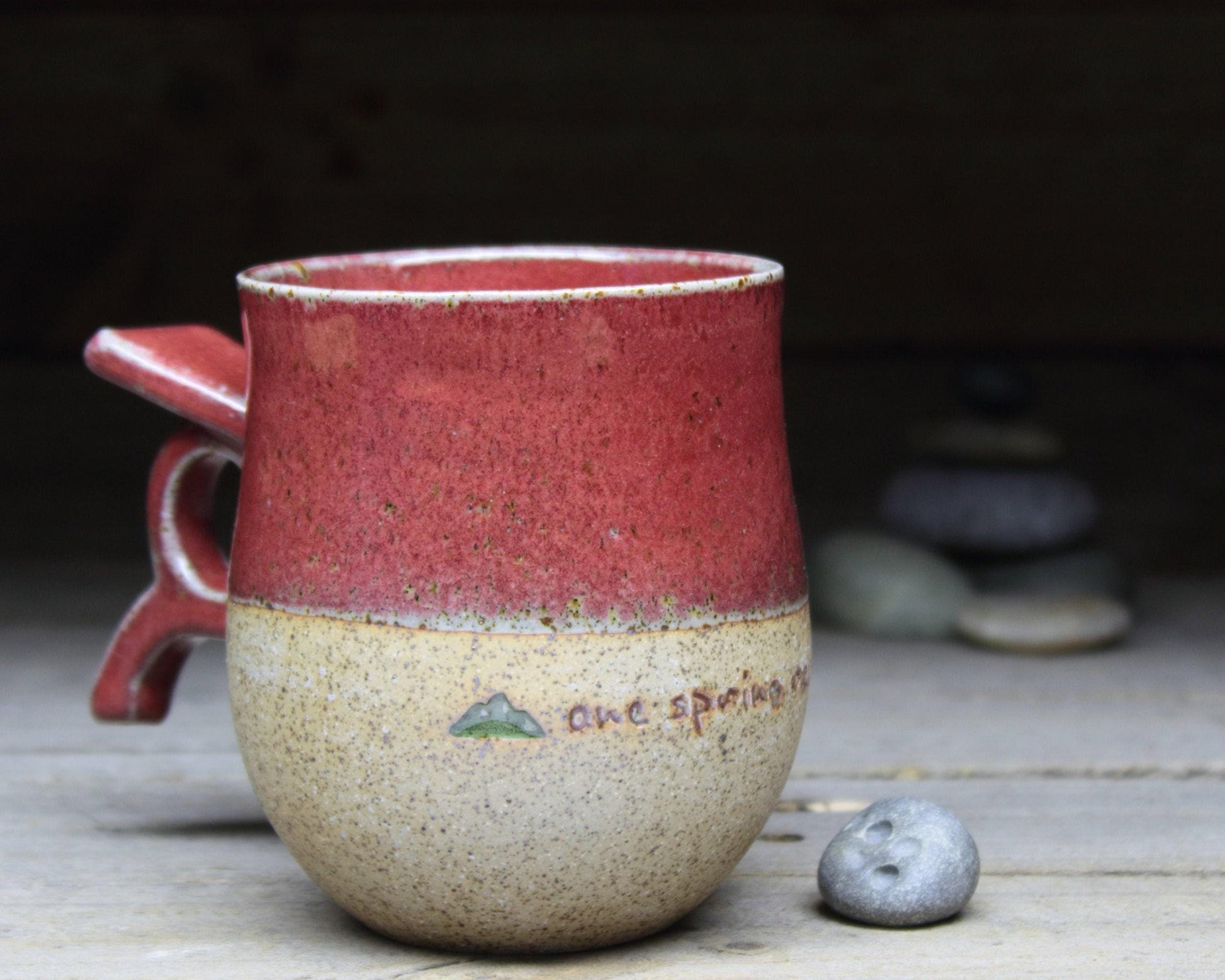 Viking Mug - Personalized tall Swedish Viking mug, 17oz/500mL. Pottery mug, inspired by