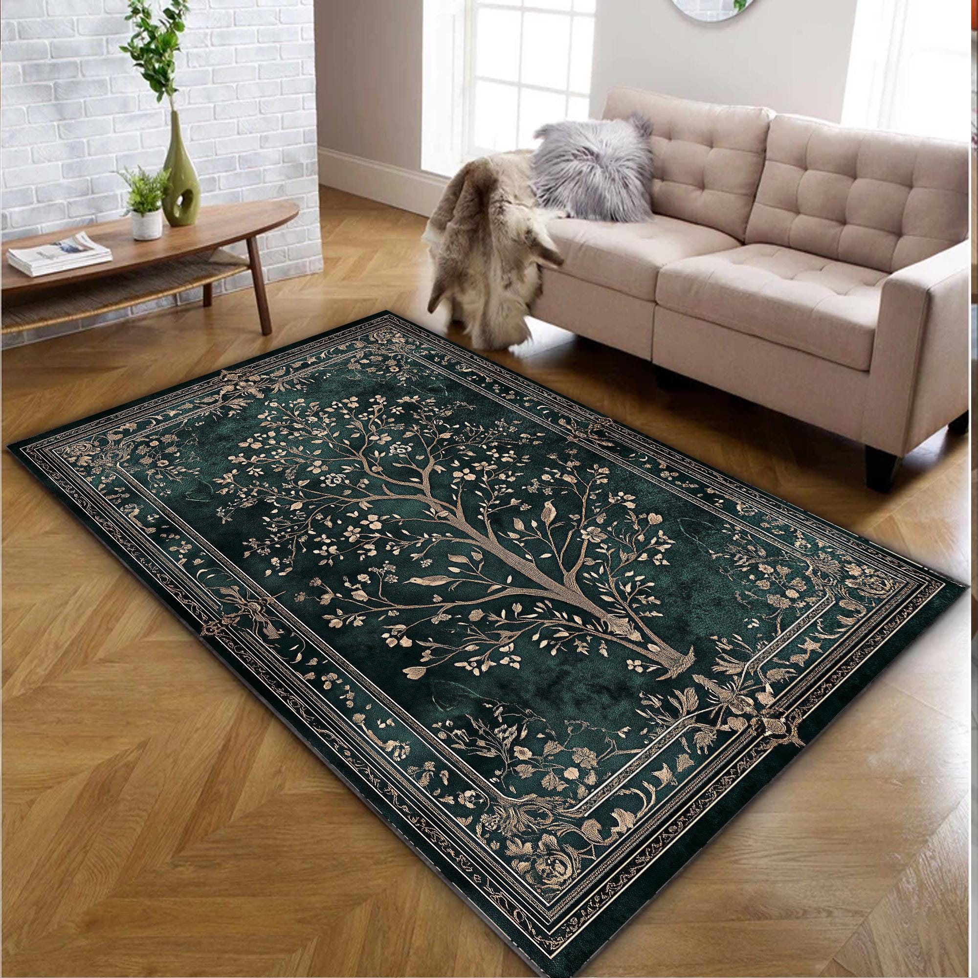 Viking Rug - Viking Art Rug: Norse Pagan Shield, 3D Print Floor Decor