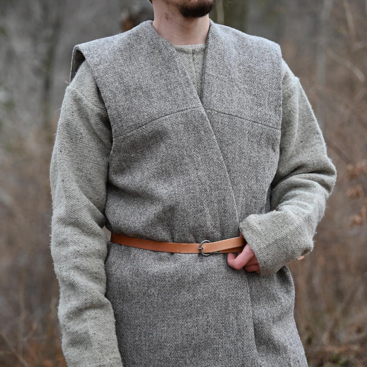 Viking Jacket - Viking Wool Klappenrock Coat, Early Medieval Warrior Tunic, Handcrafted Jacket