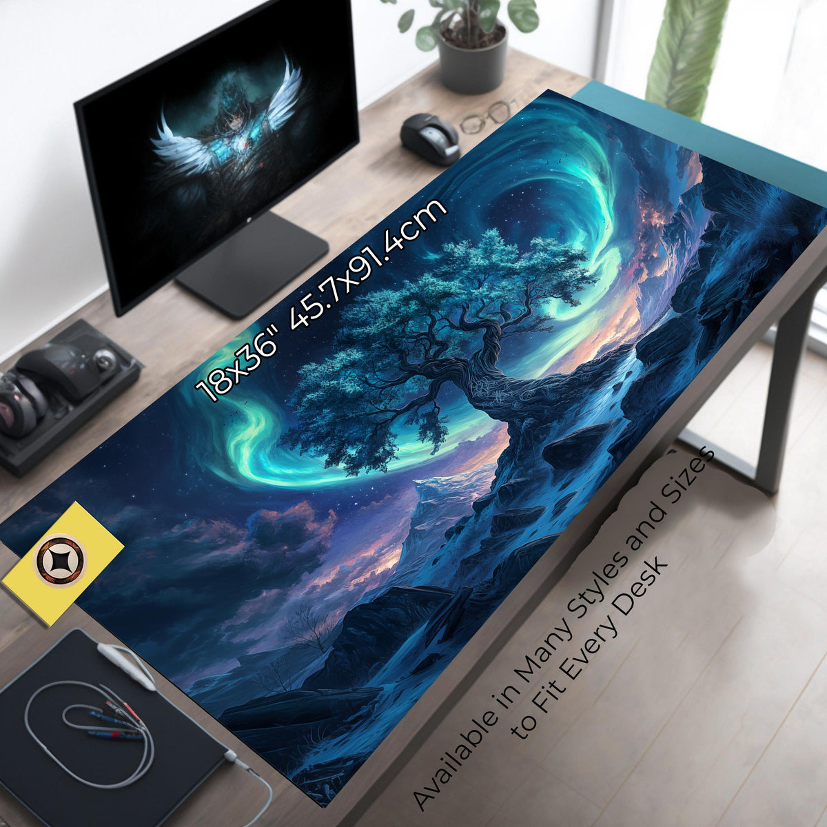 Viking Leather Accessory - Viking Skull Deskmat Viking Deskpad Skull Desk Mat Viking Desk Pad Norse