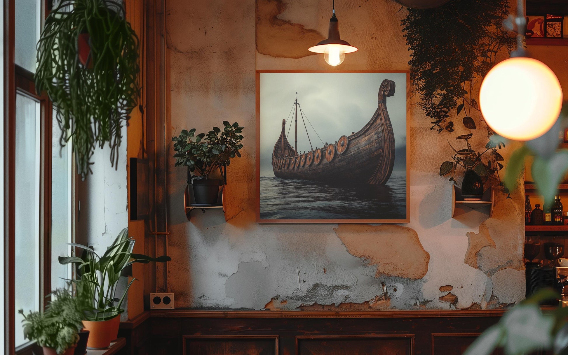 Viking Blanket - Viking Ship Wall Art, Nordic Ship Wall Art, Viking Ship Wall Decor, Viking Ship