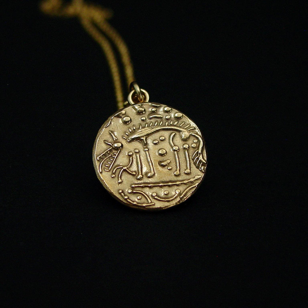 Viking Vegvisir Compass Necklace - Wayfinder Pendant: Hand-Carved Bronze Nordic Vegvisir Viking