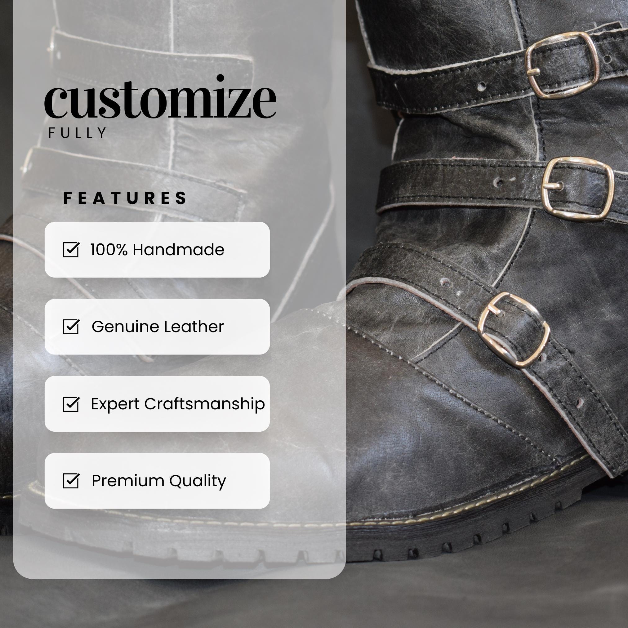 Viking Boots - Custom Made Renaissance Faire Boots - Viking, Medieval, Fantasy Leather Boots