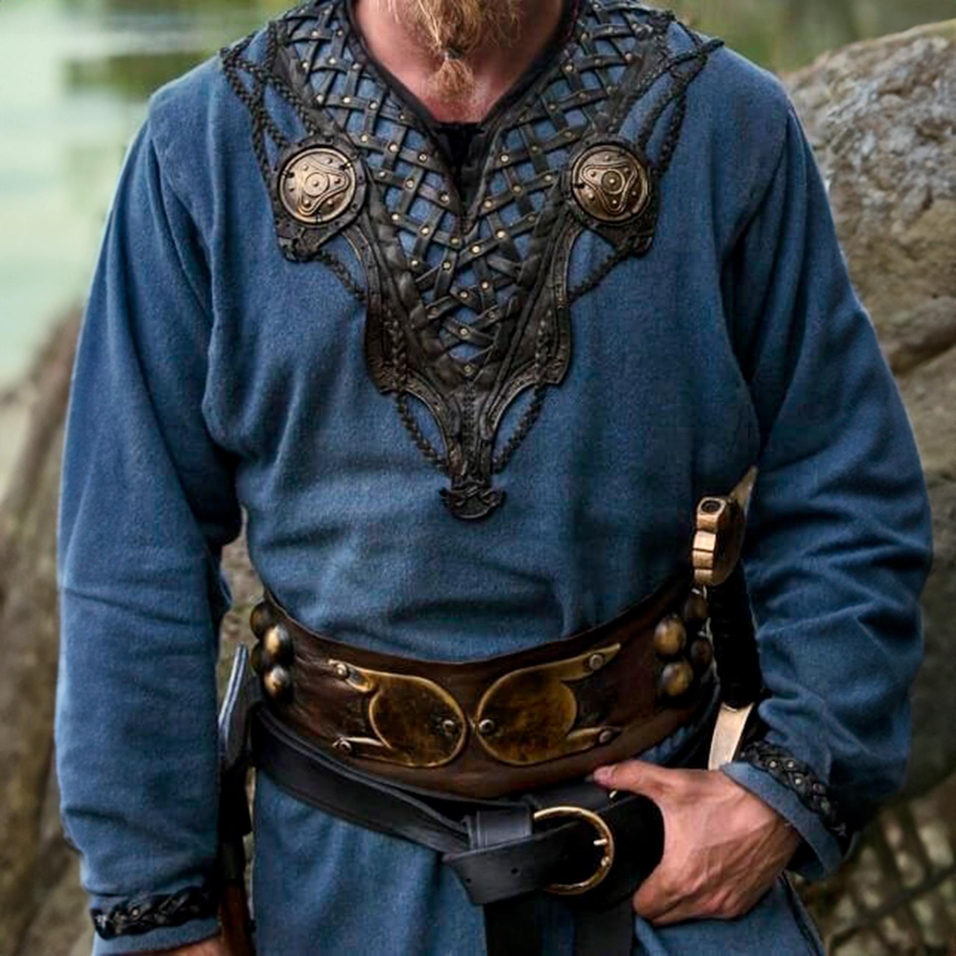 Viking Jacket - Viking Wool Klappenrock Coat, Early Medieval Warrior Tunic, Handcrafted Jacket