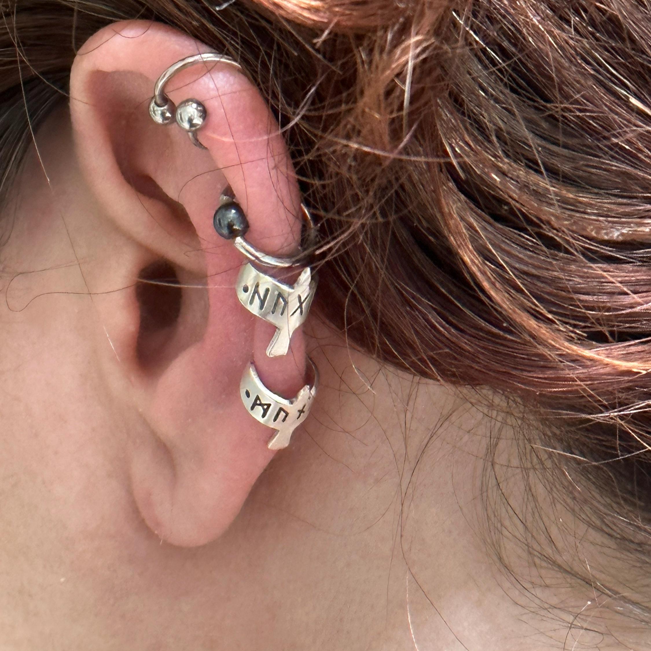 Viking Odin Jewelry Accessory - Ear Cuff Set - Huginn and Muninn - Odin's Ravens - Viking Jewelry
