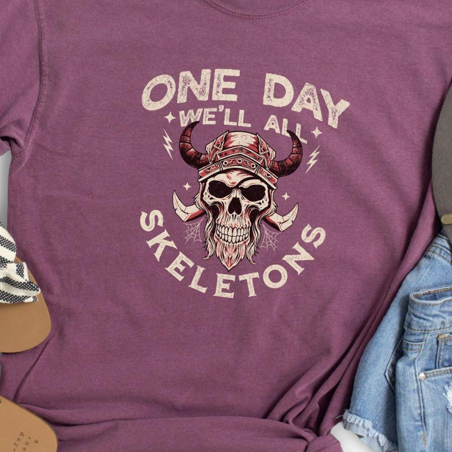 Viking T-Shirt - Viking Skull Oversized T-Shirt