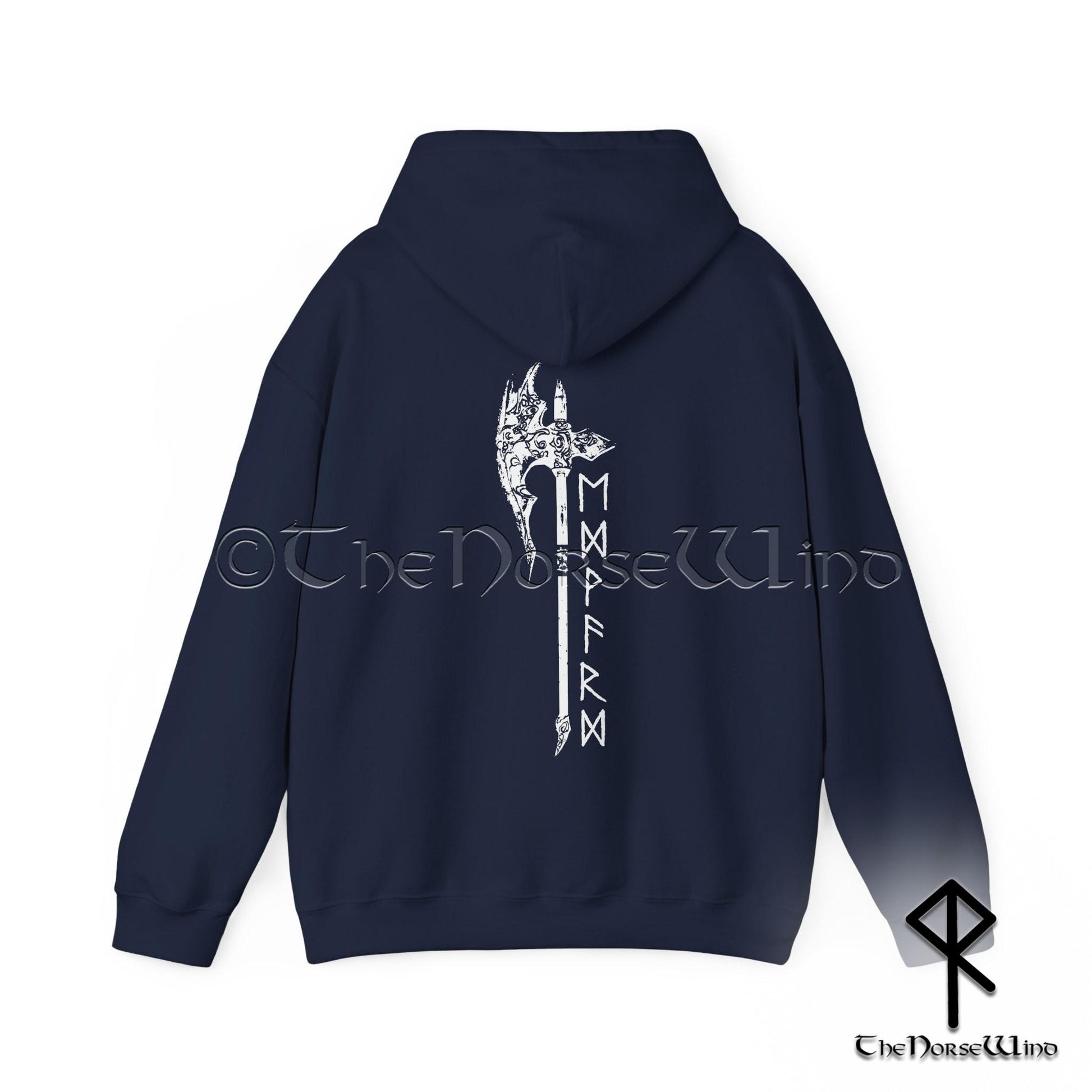 Viking Rune Hoodie - Custom Viking Sweatshirt Name in Runes, Personalized Futhark Runes Hoodie