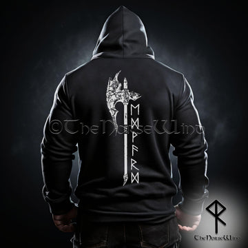 Viking Rune Hoodie - Custom Viking Sweatshirt Name in Runes, Personalized Futhark Runes Hoodie