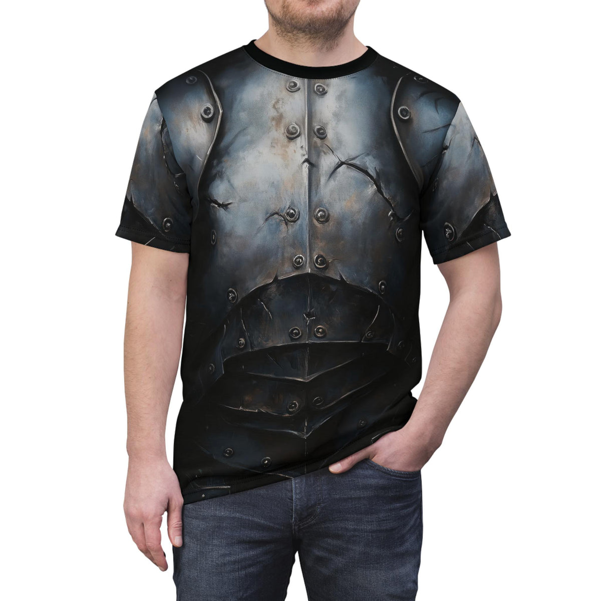Viking Hoodie - Viking Armor Hoodie, Medieval Warrior All Over Print Pullover, Norse Axe Chainmail