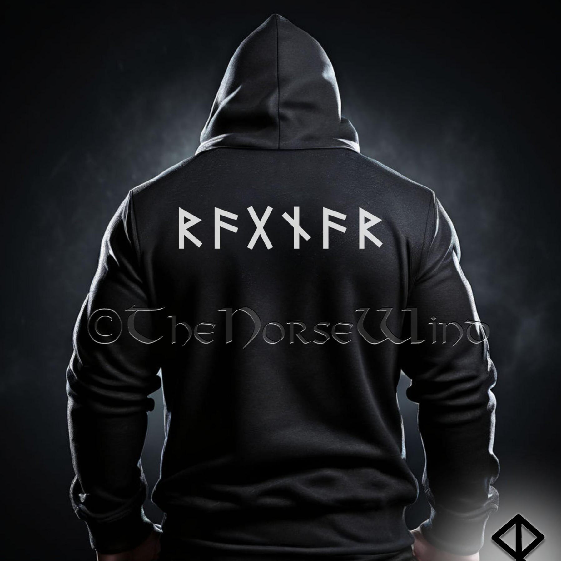 Viking Rune Hoodie - Custom Viking Sweatshirt Name in Runes, Personalized Futhark Runes Hoodie
