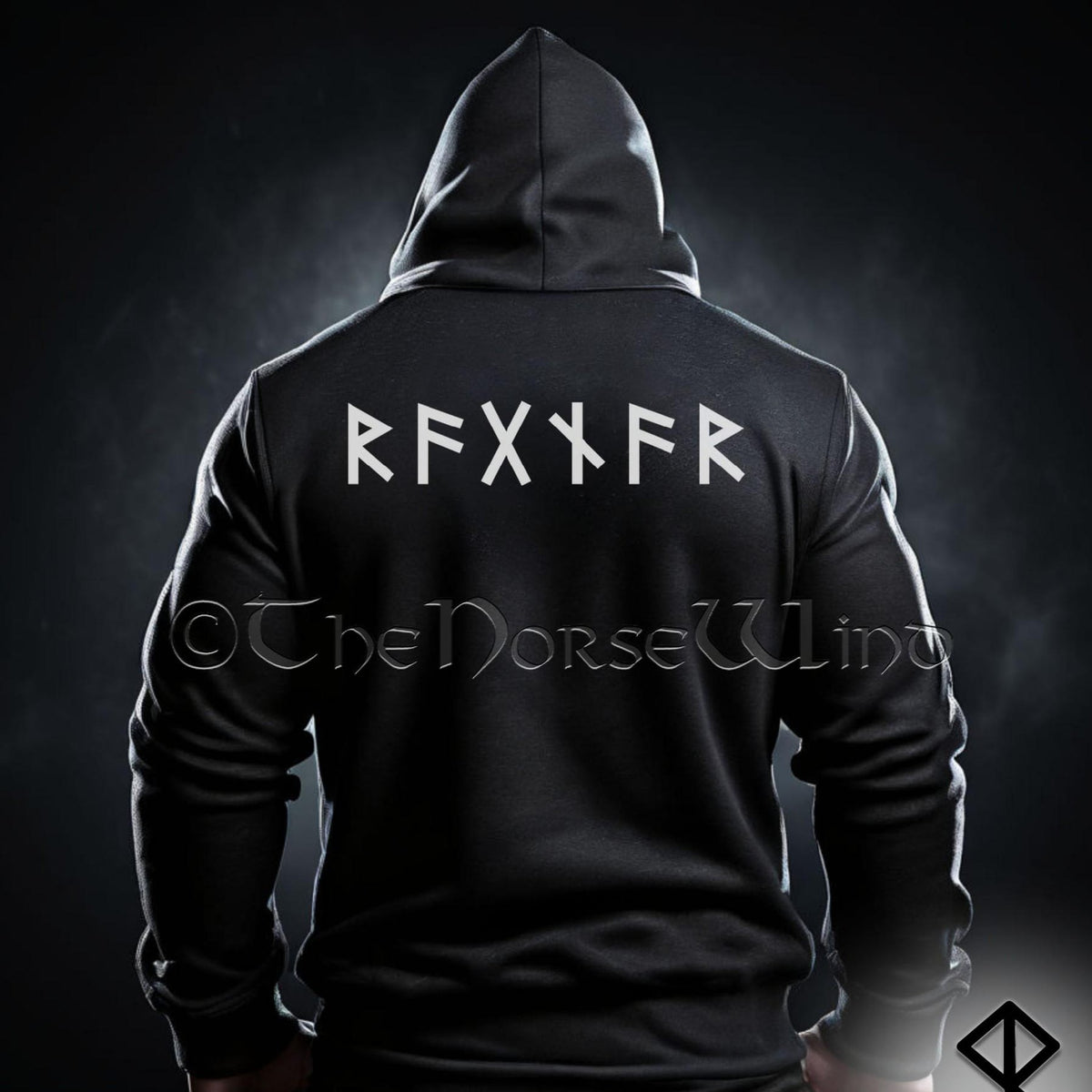Viking Rune Hoodie - Custom Viking Sweatshirt Name in Runes, Personalized Futhark Runes Hoodie
