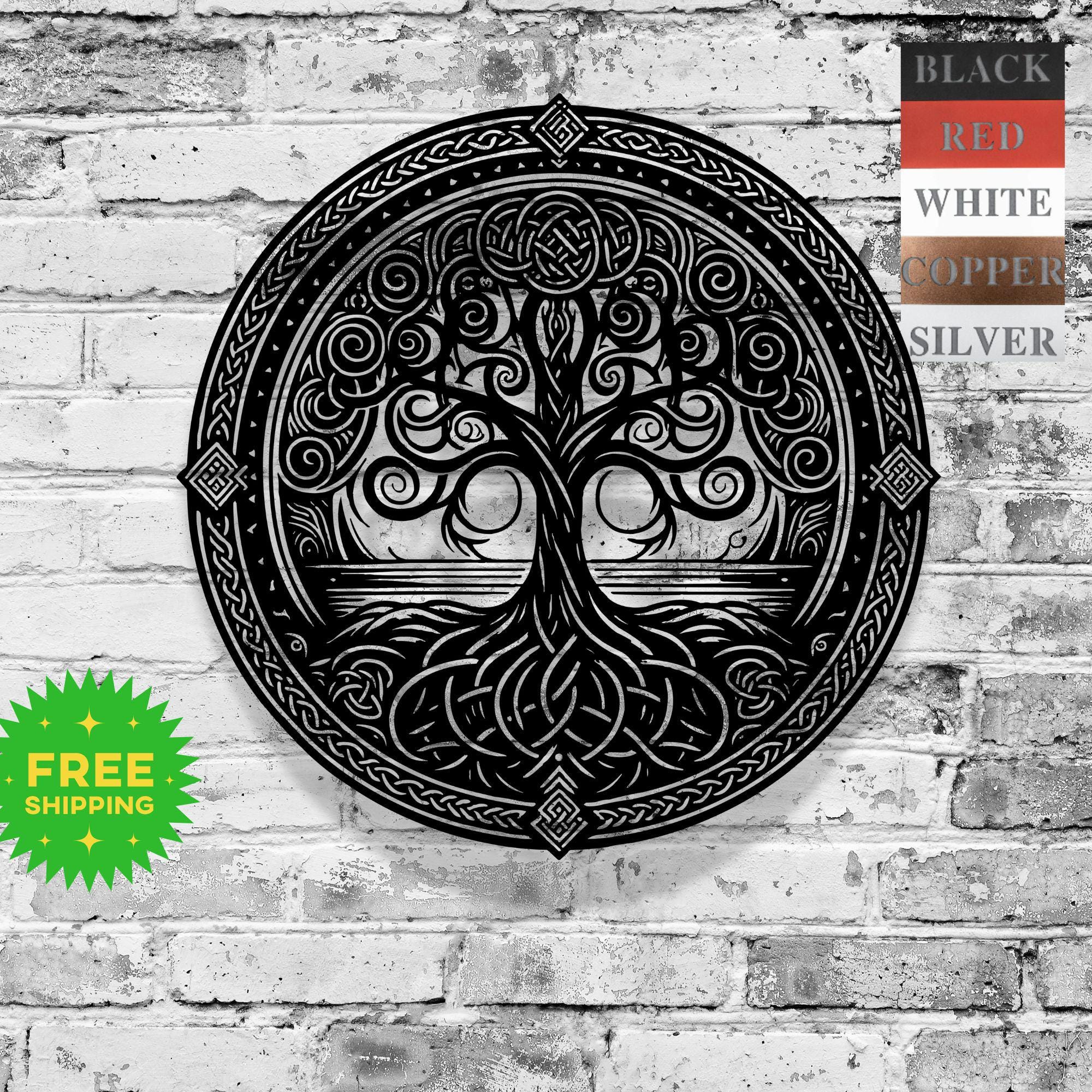 Viking Vegvisir Compass Blanket - Viking Vegvisir Tree of Life Wall Art, Norse Compass Raven Decor