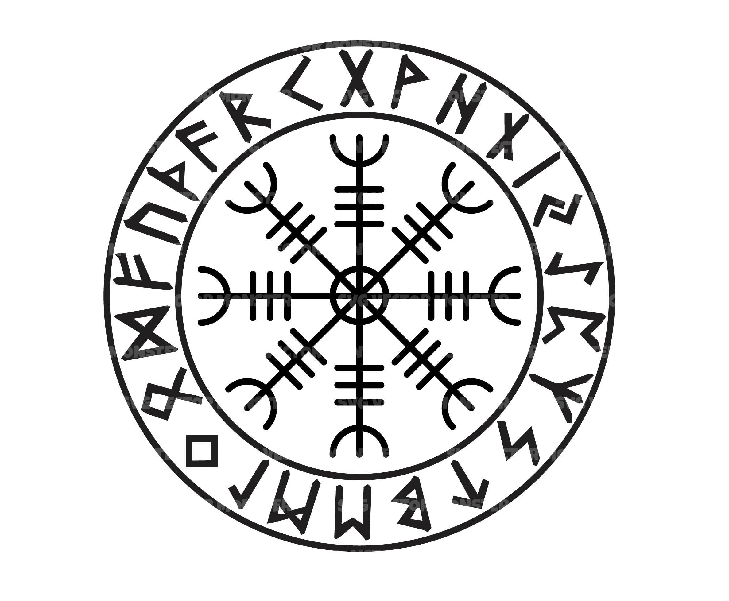 Viking Rug - Mythological Rug, Viking Rug, Viking Pattern, Scandinavian Myth, Nordic Mat, Helm of