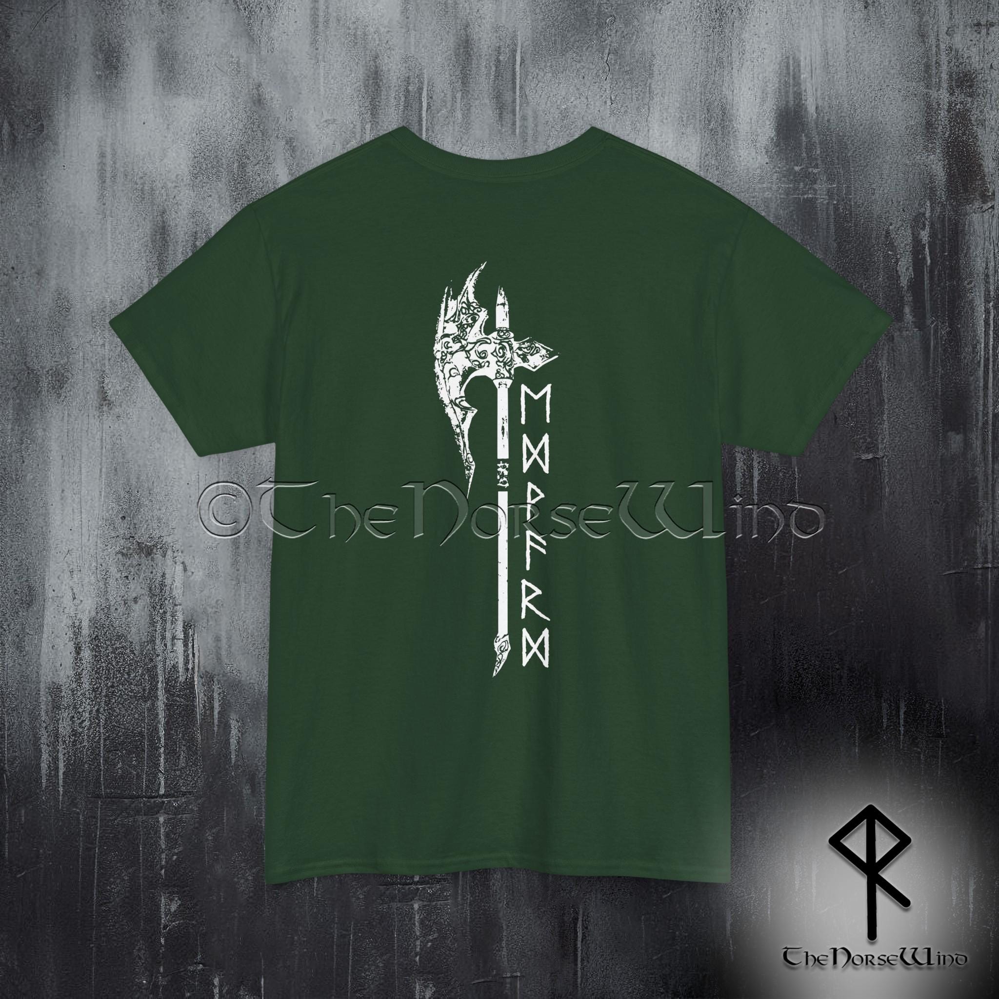 Viking Rune T-Shirt - Custom Viking Warriors T-Shirt Name in Runes, Personalized Futhark Runes