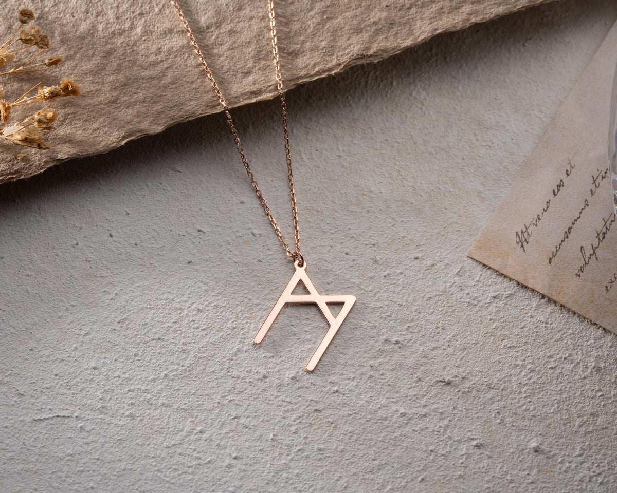 Viking Rune Necklace - Viking Runes Charm Necklace, Viking Letters Personalized, Viking Norse