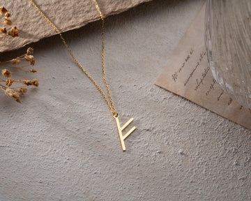 Viking Rune Necklace - Viking Runes Charm Necklace, Viking Letters Personalized, Viking Norse