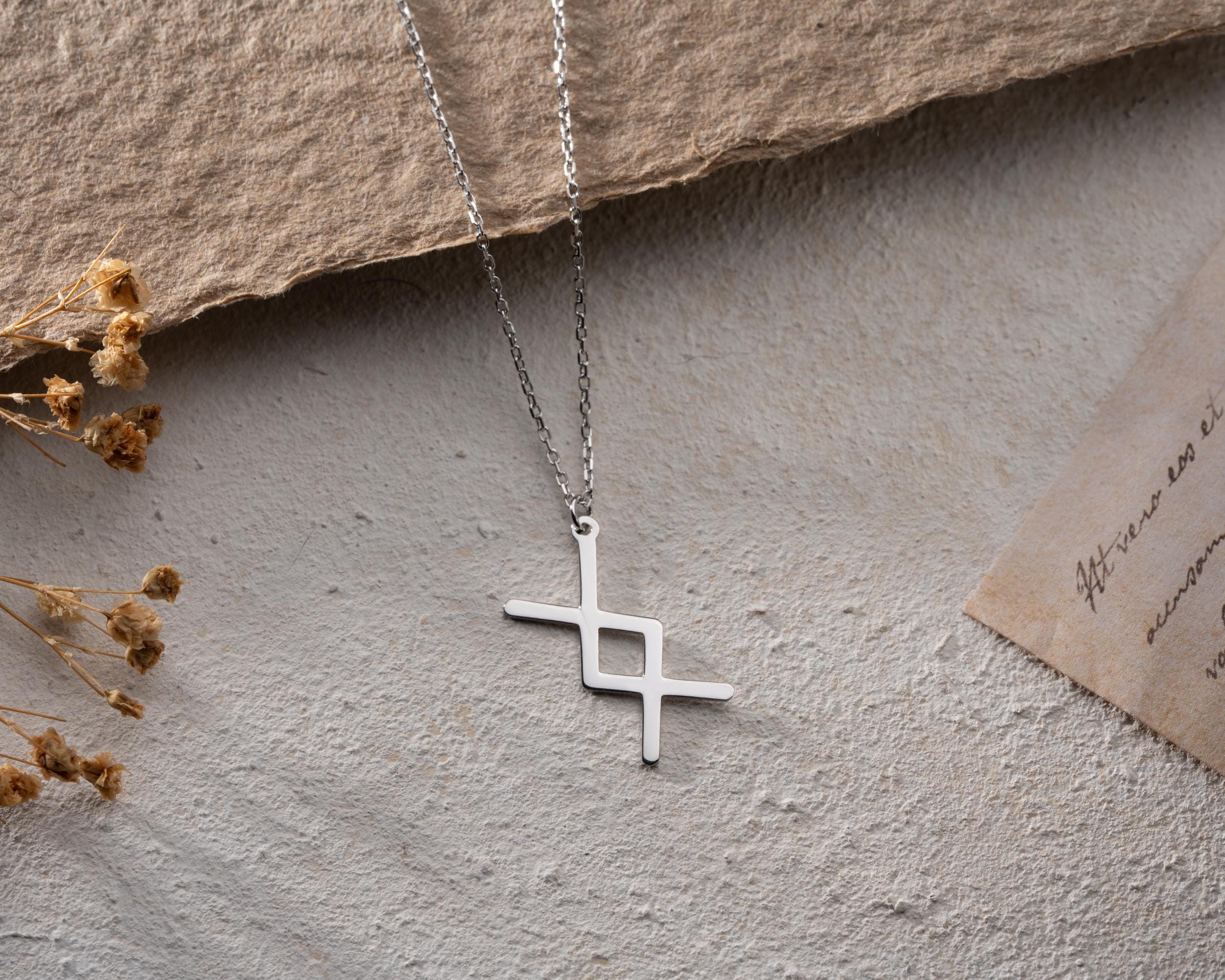 Viking Rune Necklace - Viking Runes Charm Necklace, Viking Letters Personalized, Viking Norse