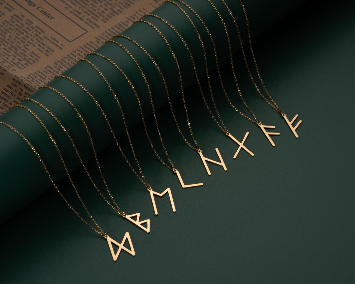 Viking Rune Necklace - Personalized Viking Runes Necklace: Norse Pendant \ Christmas Gifts