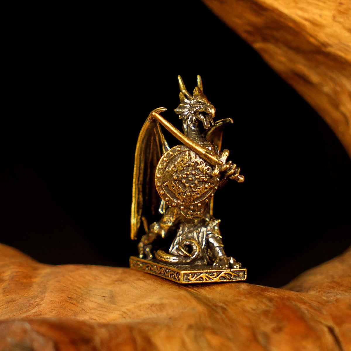 Viking Home Decor - Handmade Mini Bronze Viking Statue - Retro Desktop Decoration, Gothic Small