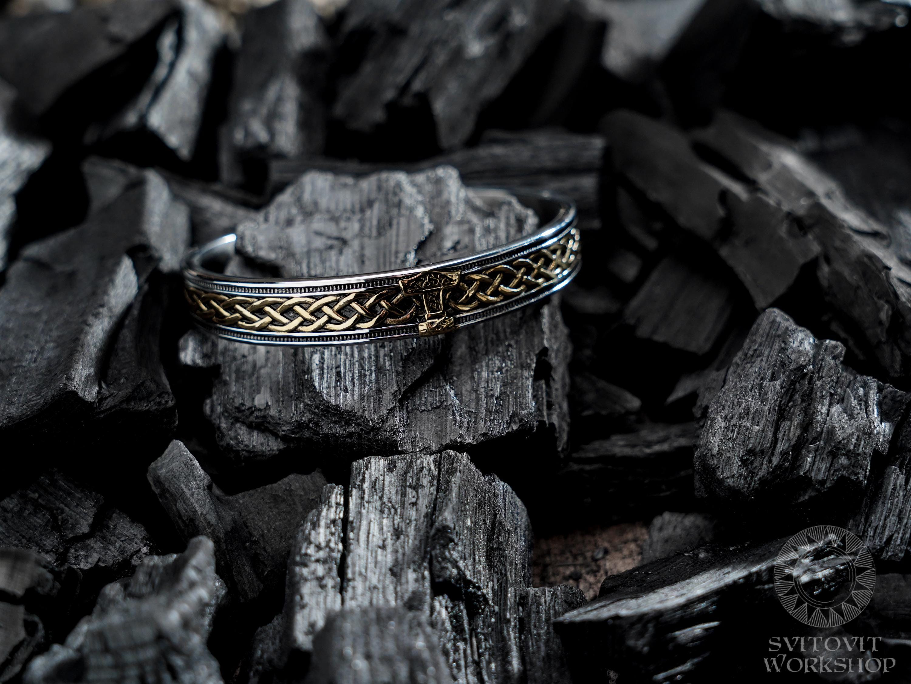 Viking Thor's Hammer Bracelet - Mjolnir Nordic bangle, viking jewelry, thor hammer bracelt, viking