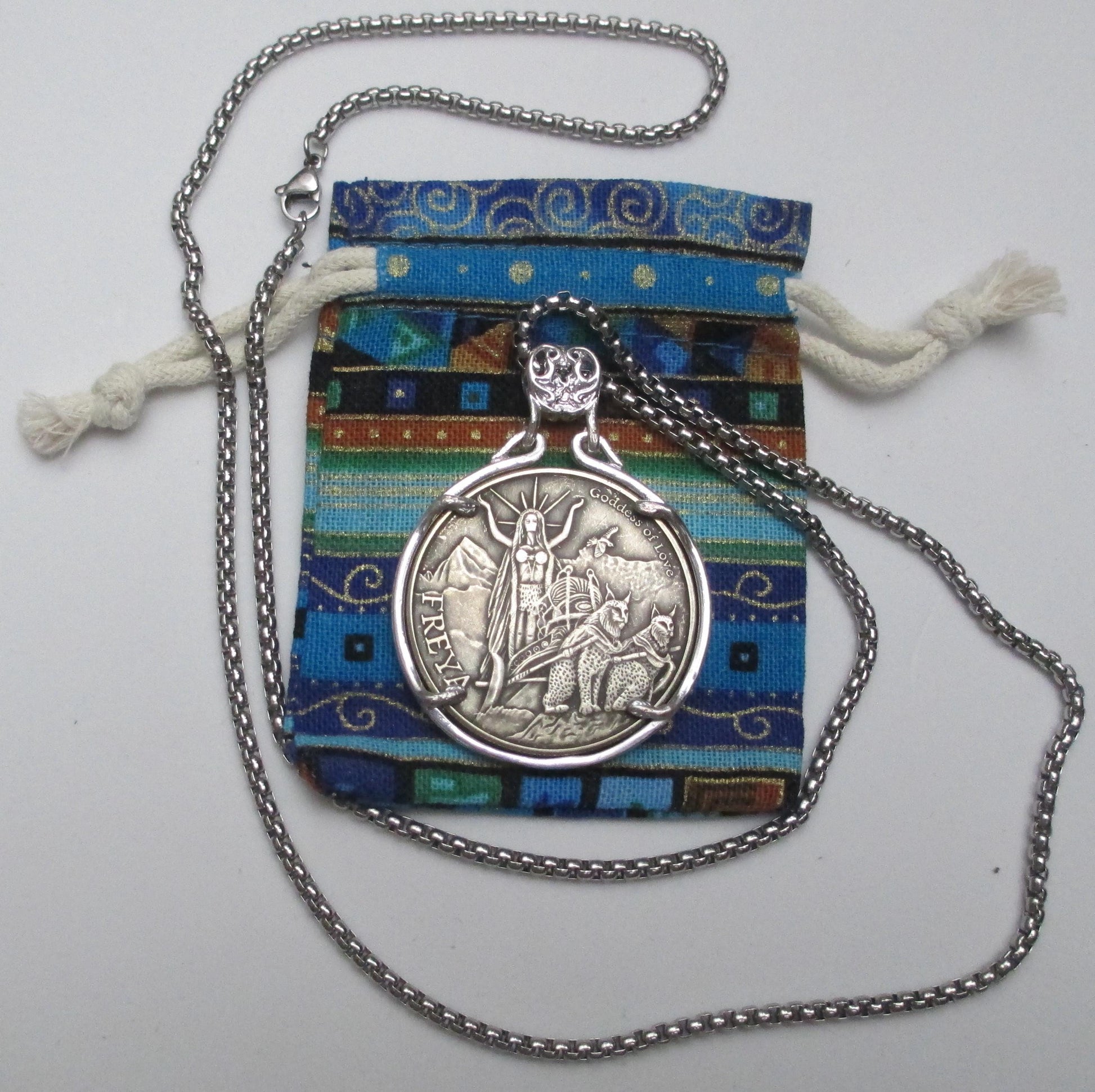 Viking Necklace - Bronze Double-link Viking Chain Necklace - Norse Jewelry
