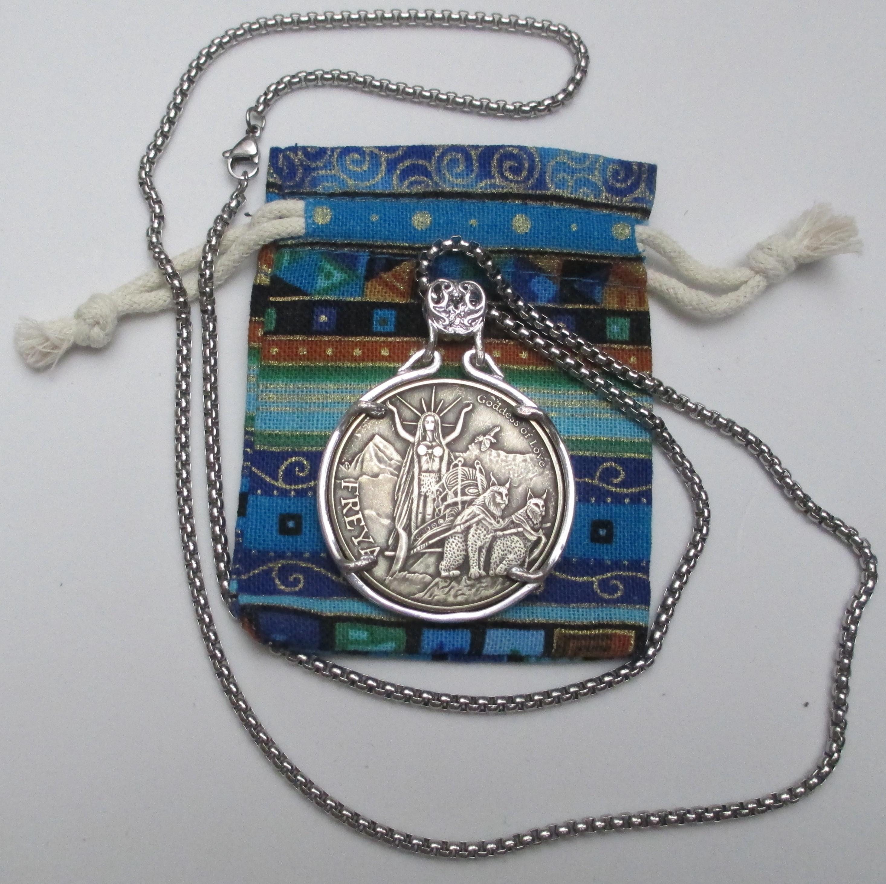 Viking Necklace - Bronze Double-link Viking Chain Necklace - Norse Jewelry