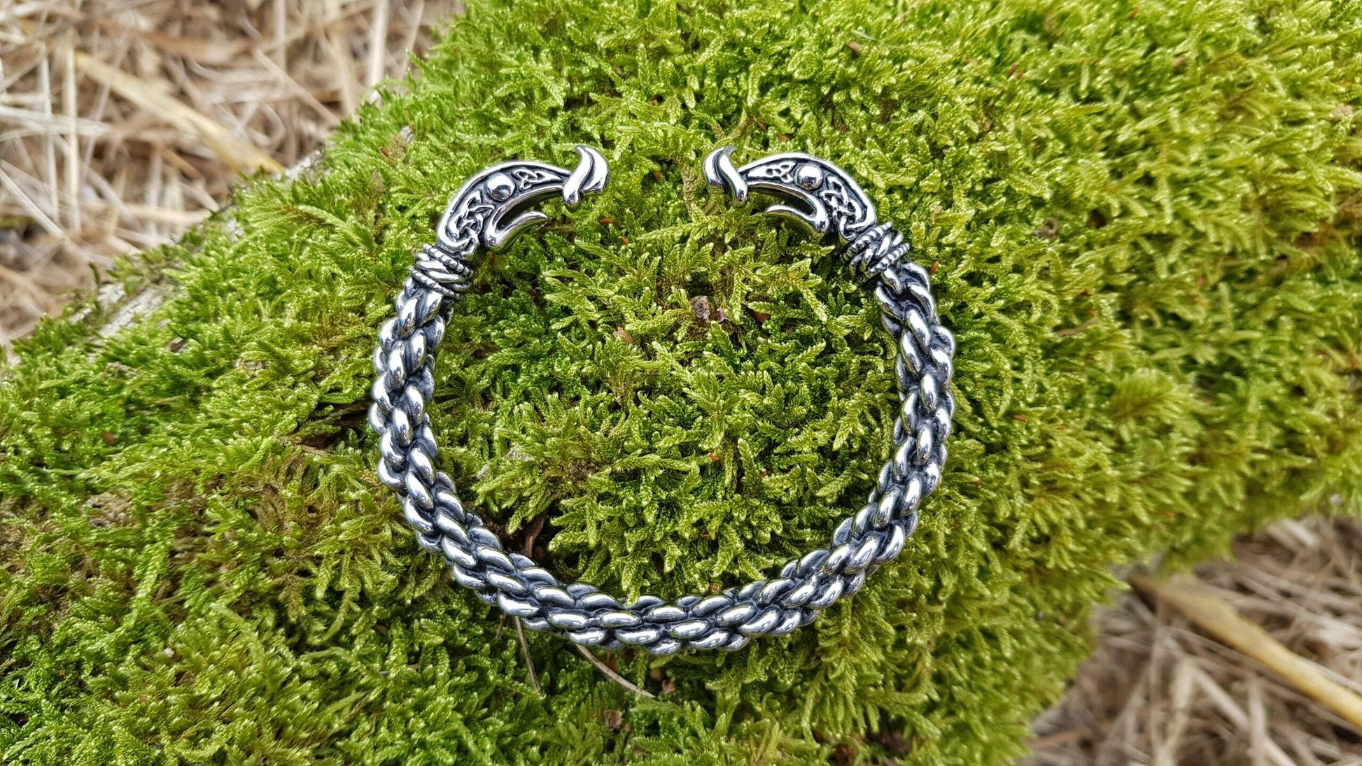 Viking Raven Ring with Runes