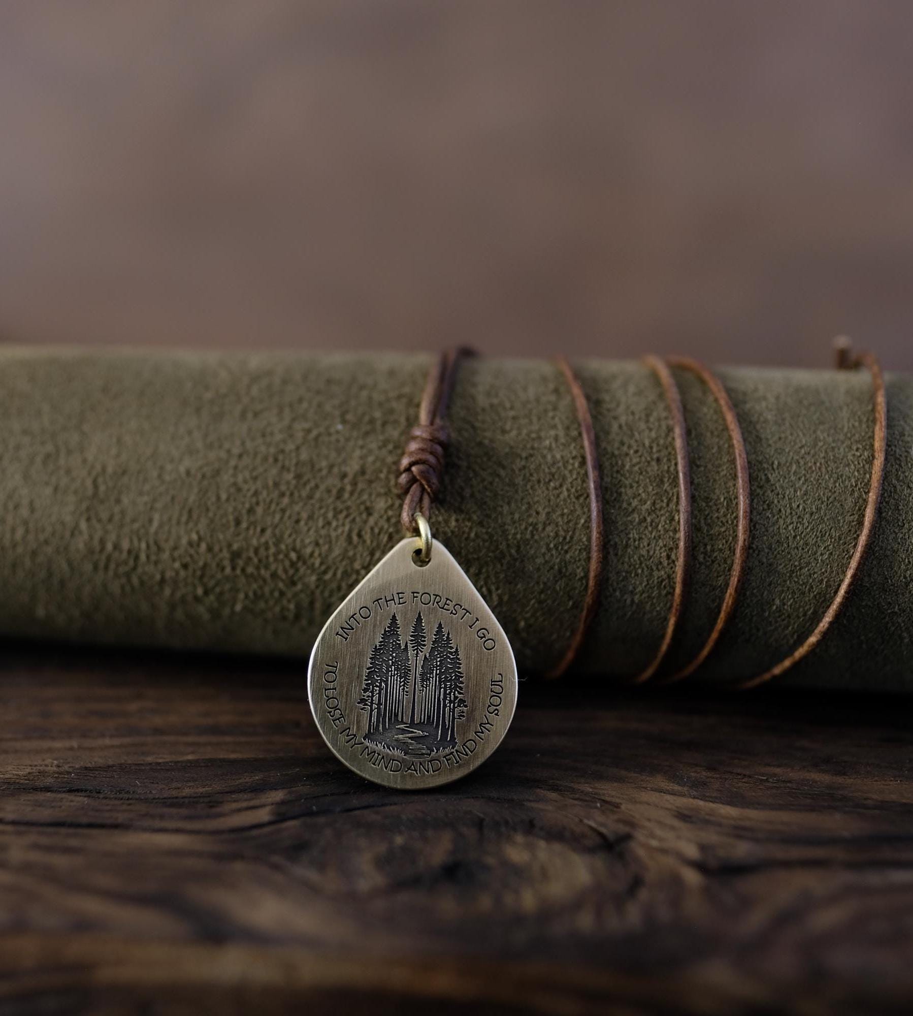 Viking Vegvisir Compass Necklace - Brass Vegvisir Pendant - Norse Viking Compass Necklace