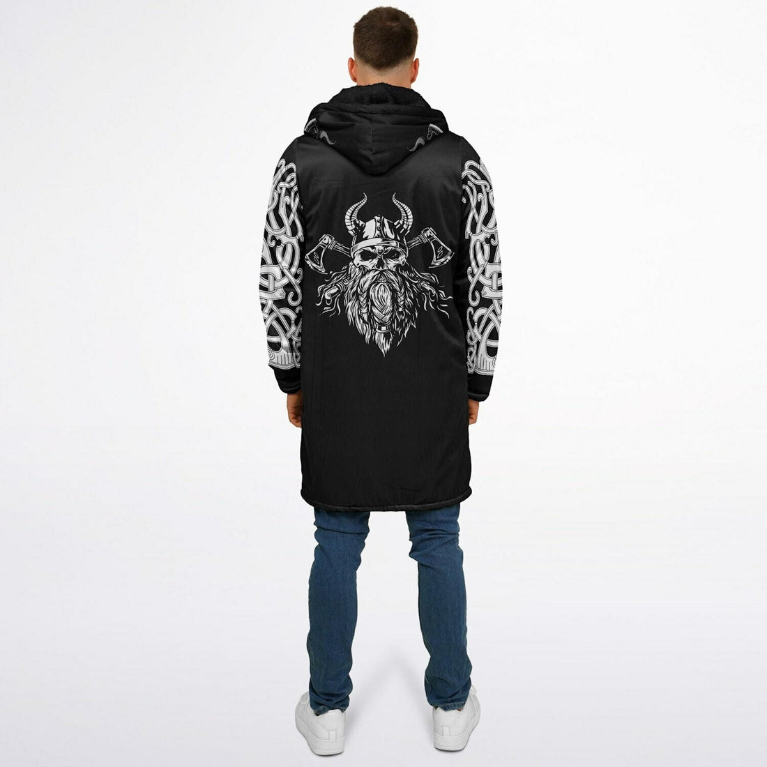 Viking Jacket - Viking Skull Hooded Jacket design with Zipper