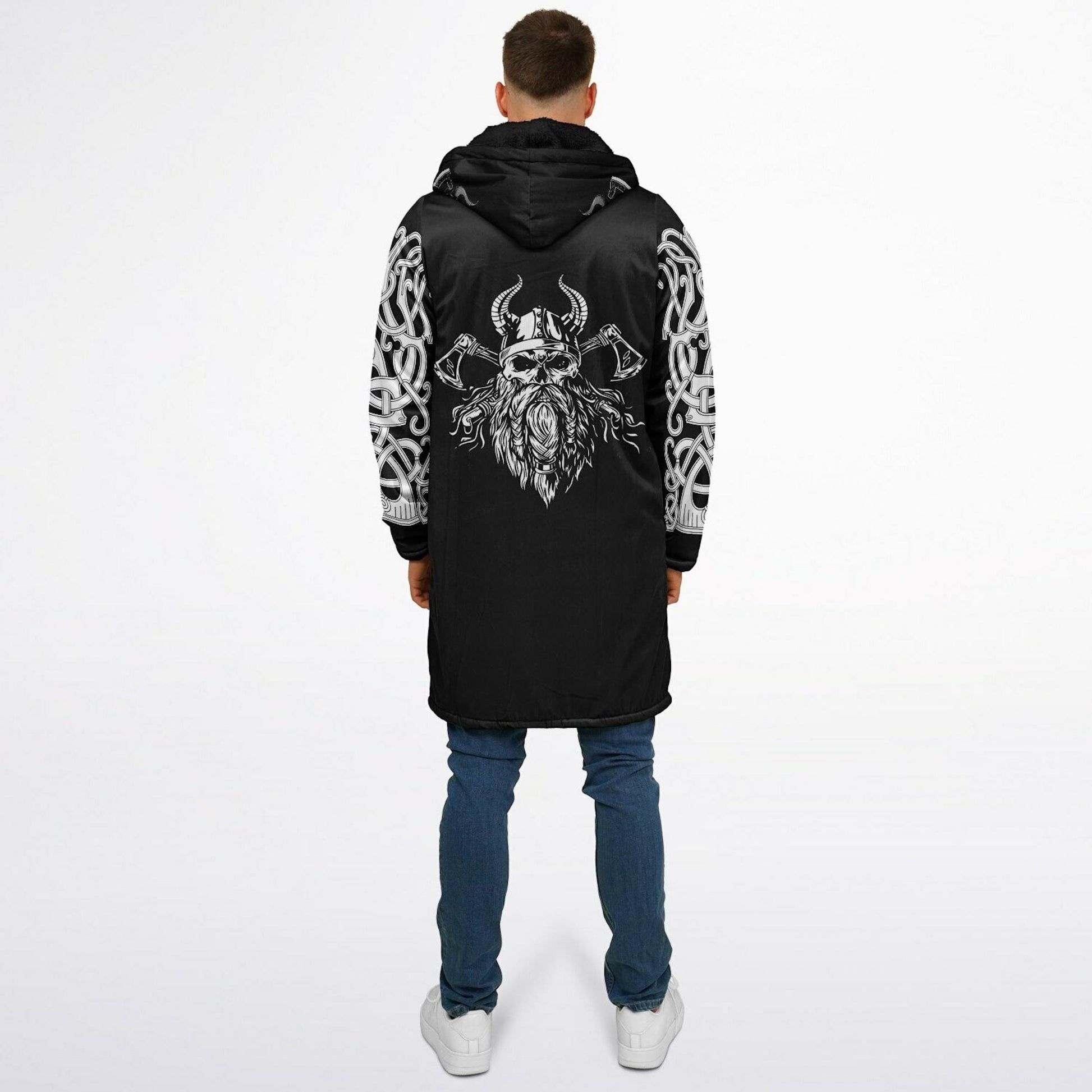 Viking Jacket - Viking Skull Hooded Jacket design with Zipper
