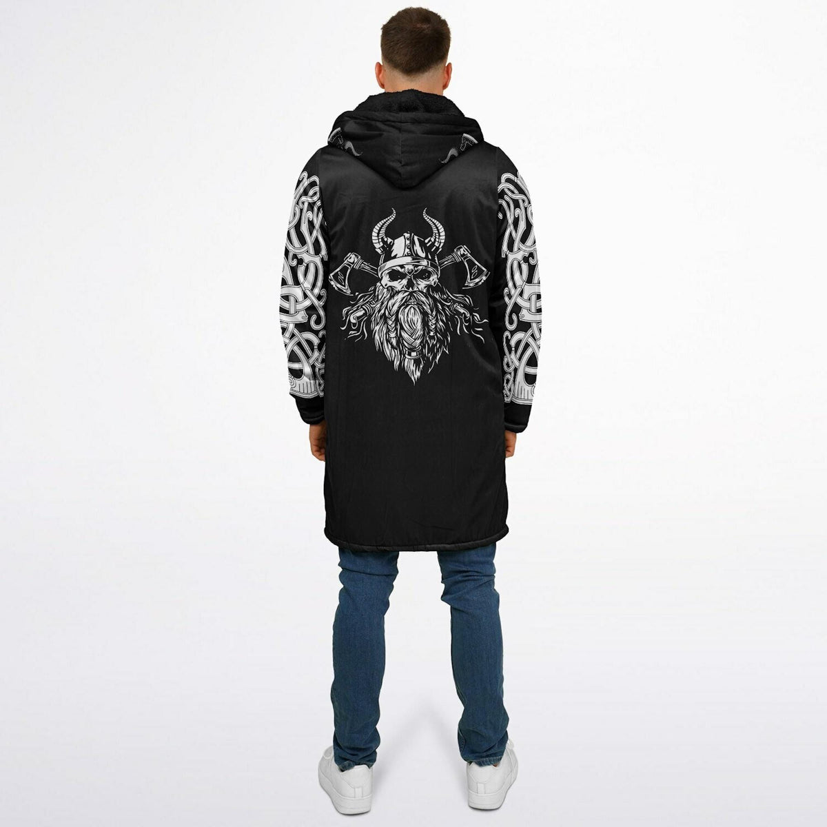 Viking Jacket - Viking Skull Hooded Jacket design with Zipper