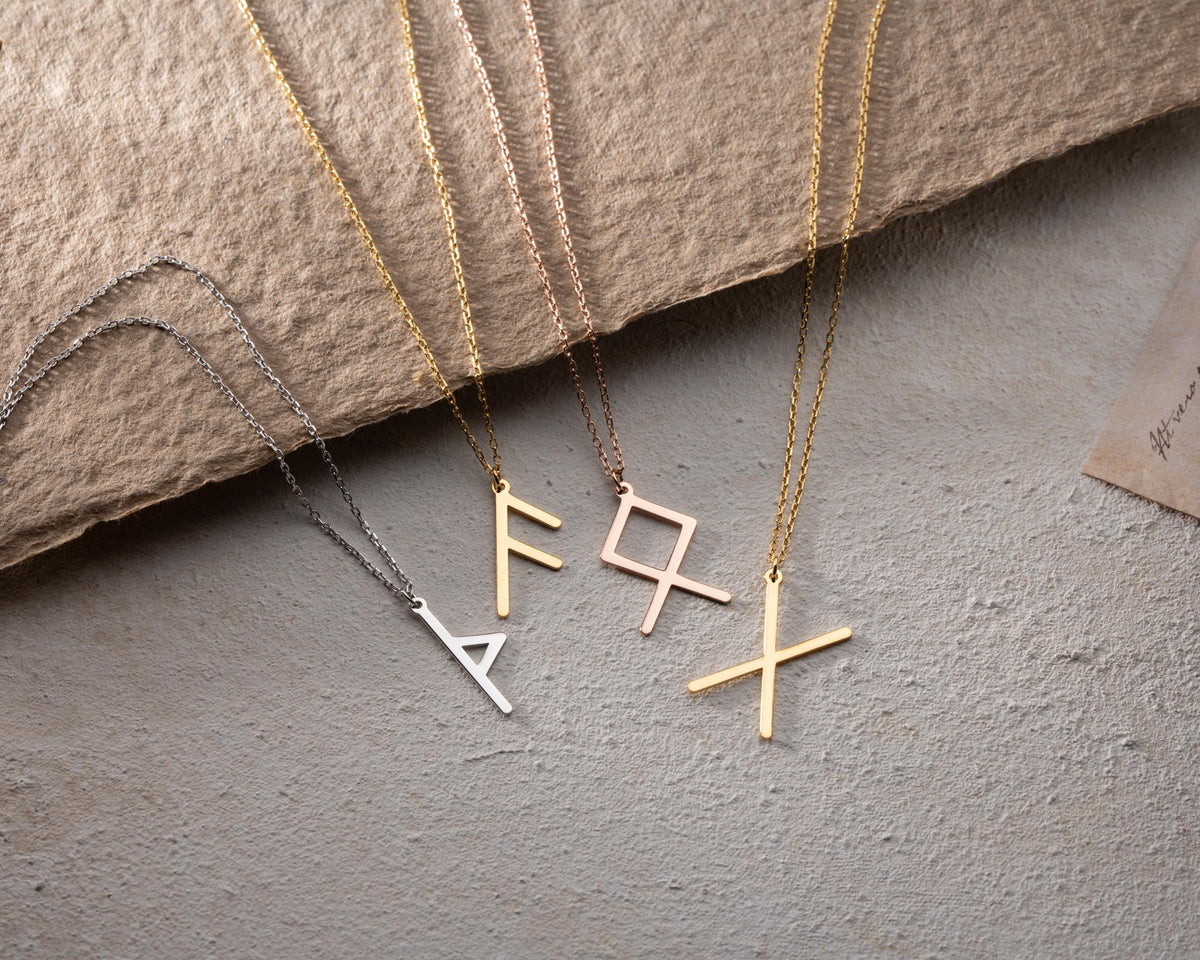 Viking Rune Necklace - Personalized Viking Runes Necklace: Norse Pendant \ Christmas Gifts
