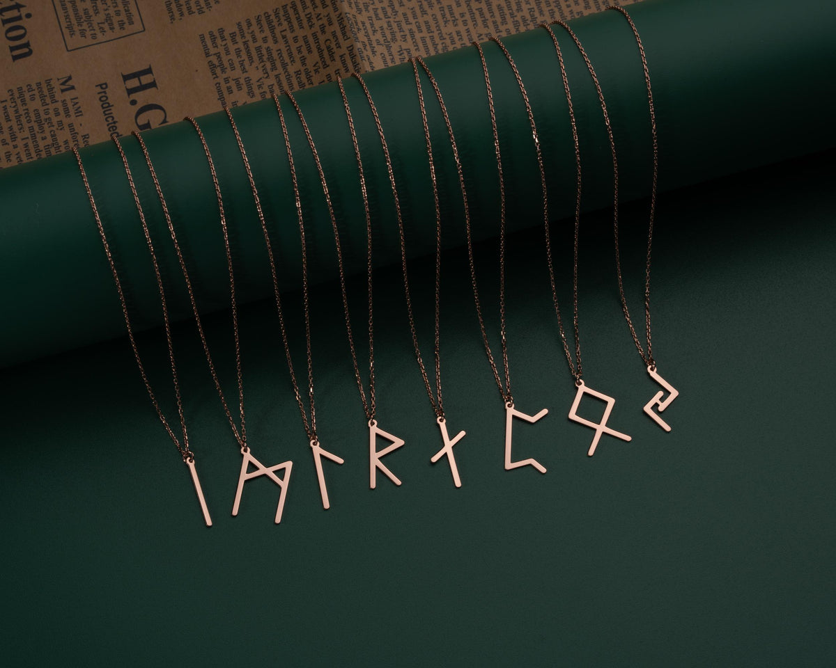 Viking Rune Necklace - Personalized Viking Runes Necklace: Norse Pendant \ Christmas Gifts