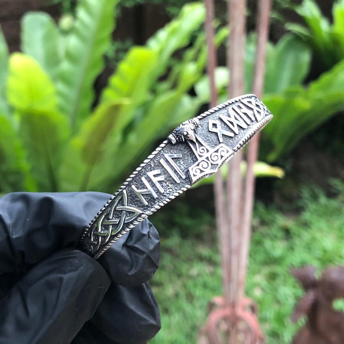 Viking Thor's Hammer Bracelet - Handcrafted 925 Sterling Silver Thor's Hammer Viking Mjolnir Celtic