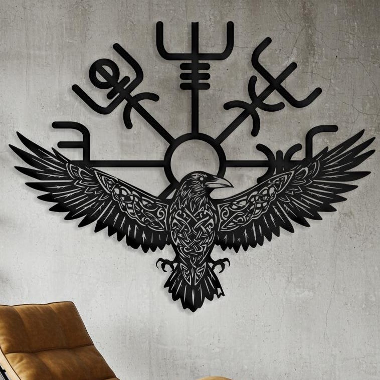 Viking Odin Hoodie - Viking Norse Mythology Hoodie, Vegvisir Compass Dragon Odin Art, Nordic Runes
