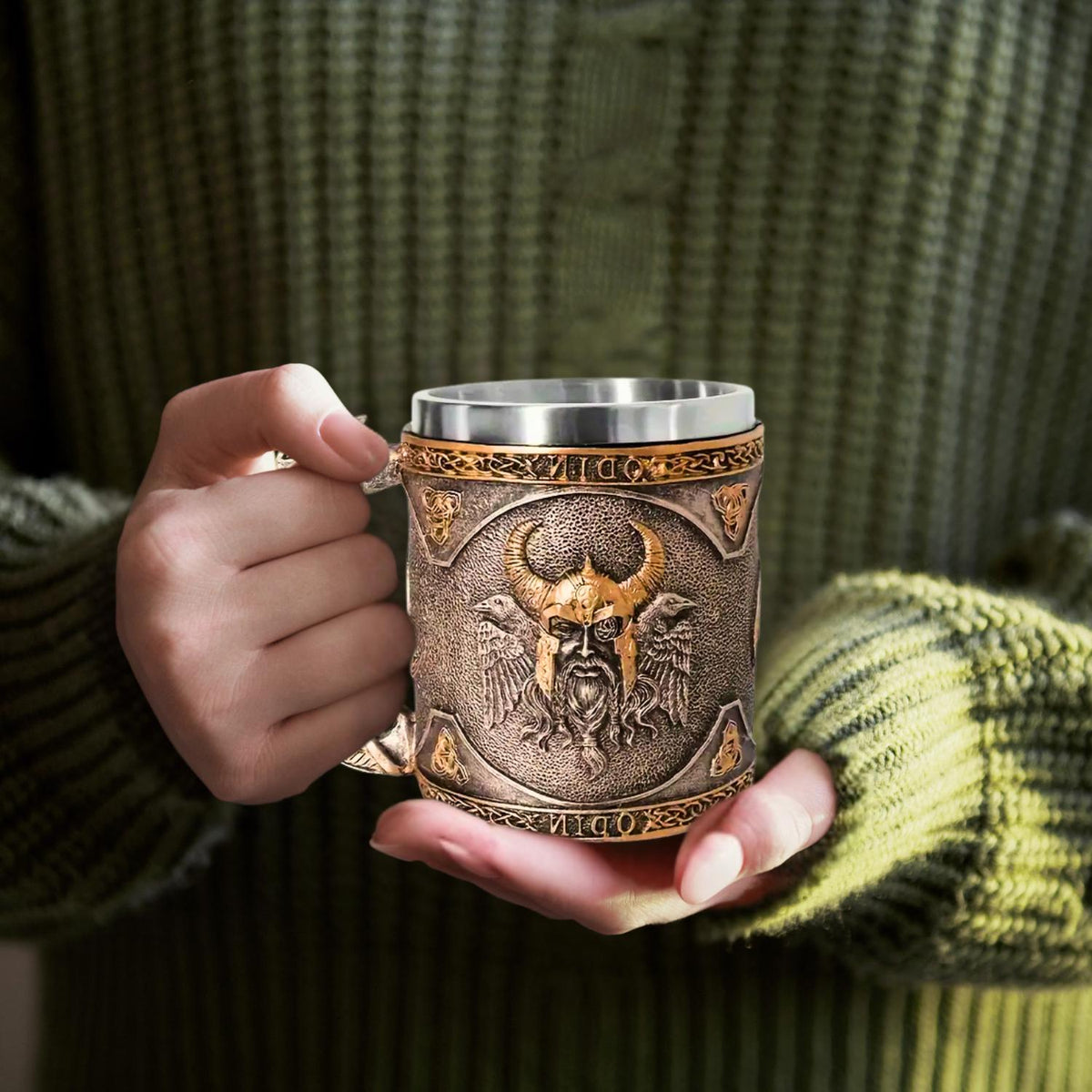 Viking Thor's Hammer Necklace - Stainless Steel Thor’s Hammer – Norse Mjolnir Pendant – Handmade