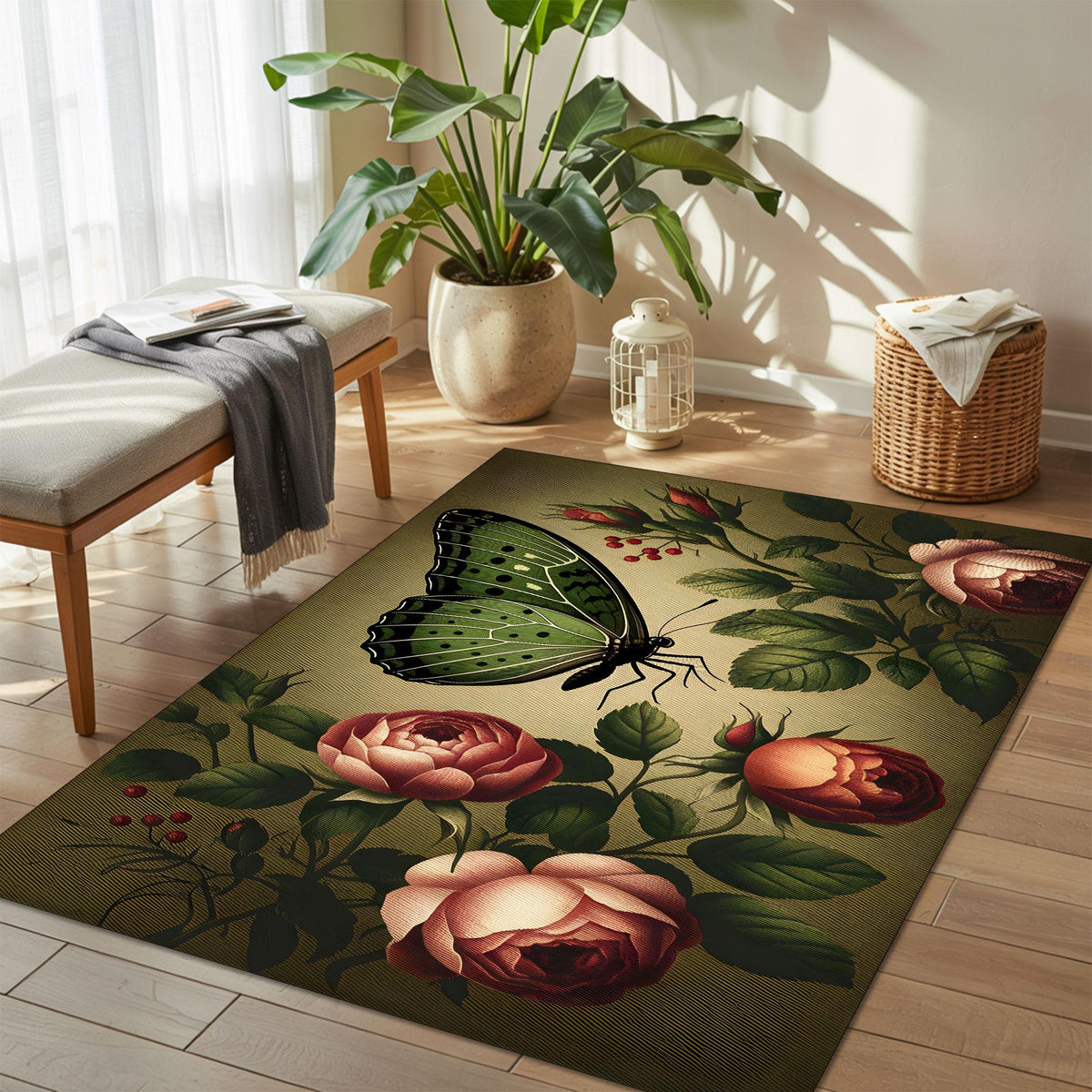 Viking Yggdrasil Tree of Life Rug - Yggdrasil Tree of Life Rug, Nordic Mythology Rug, Viking Runes