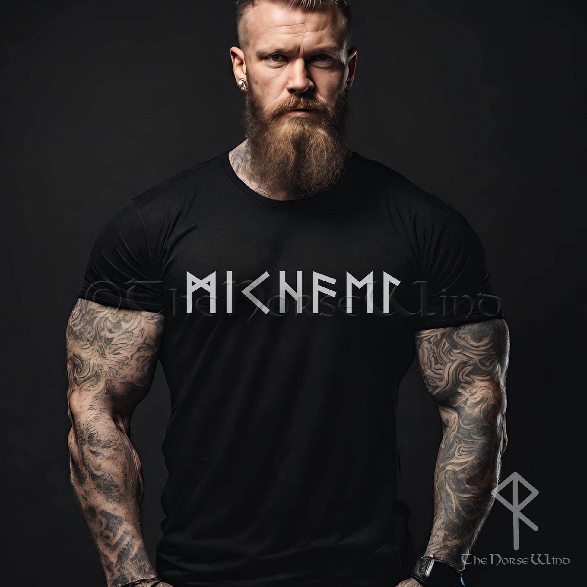 Viking Thor's Hammer Hoodie - Viking Hoodie Men Vegvisir Compass Mjolnir Thor Hammer Norse