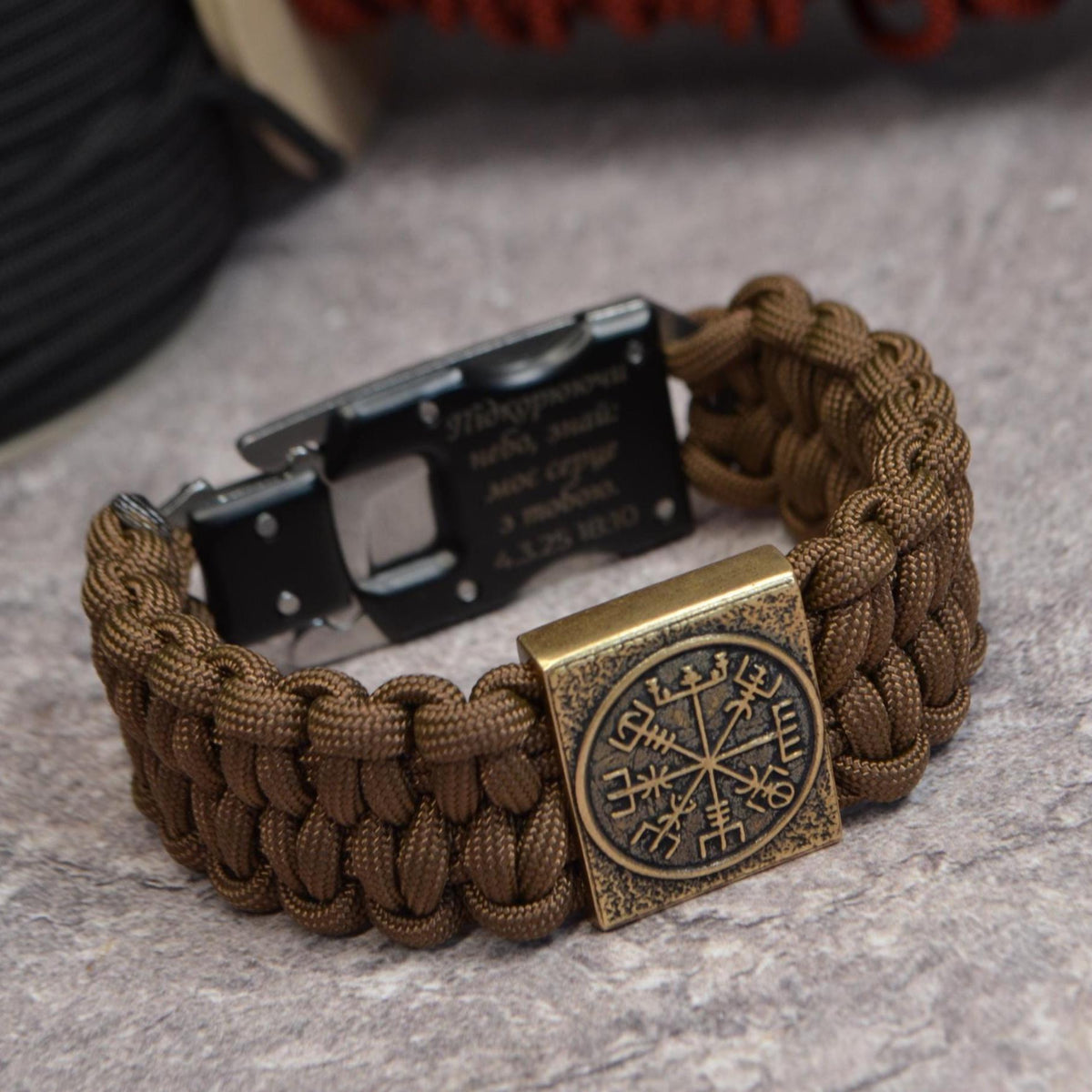 Viking Bracelet - Viking compass leather bracelet for men Norse pagan cuff bracelets Nordic jewelry