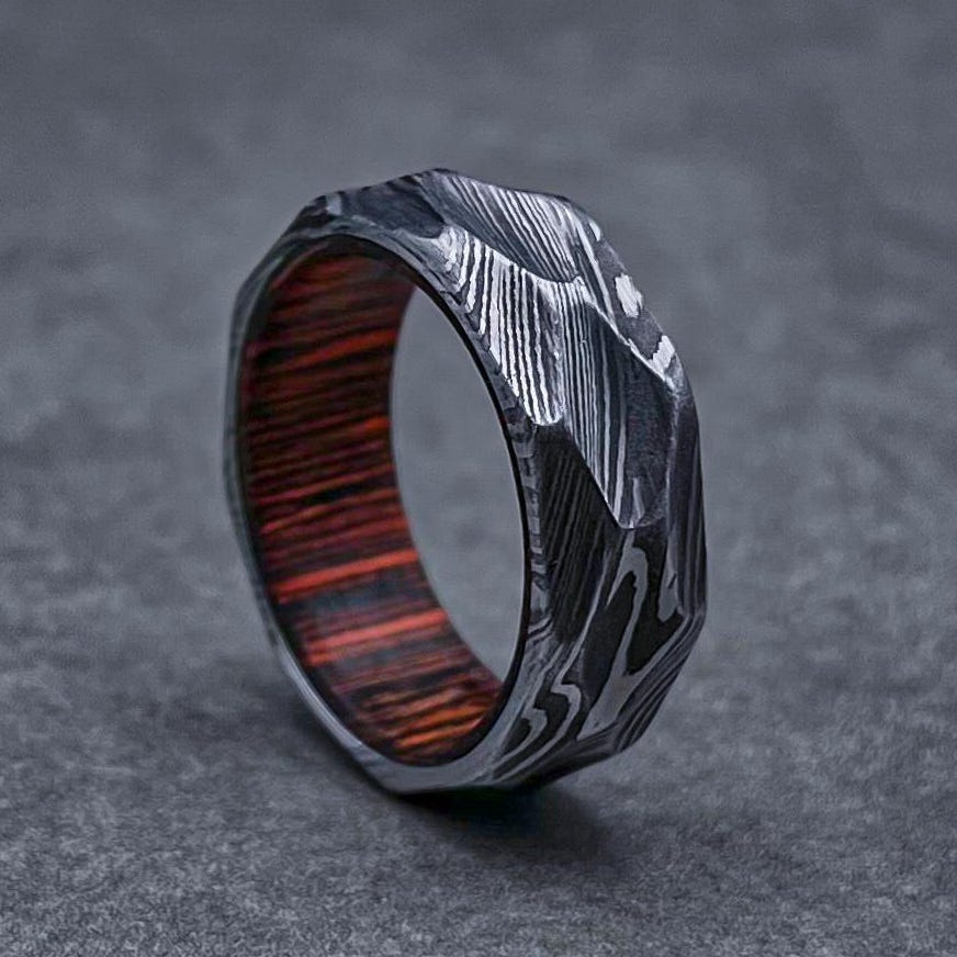 Viking Rune Ring - Ancient Viking Ring For Men - Nordic Runes Ring, Black Viking Norse Ring
