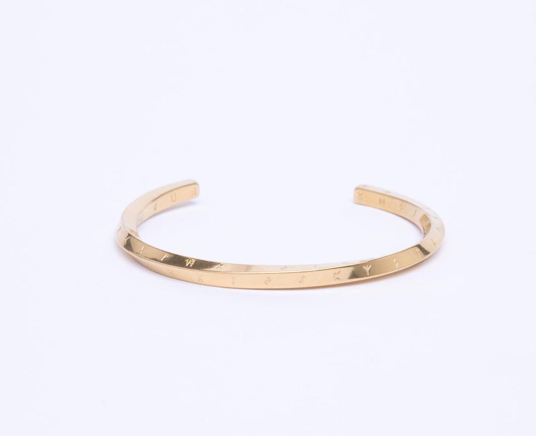 Viking Rune Bracelet - Vintage Viking Rune Bracelet, Norse Rune Mens Cuff – Nordic Bangle Pagan