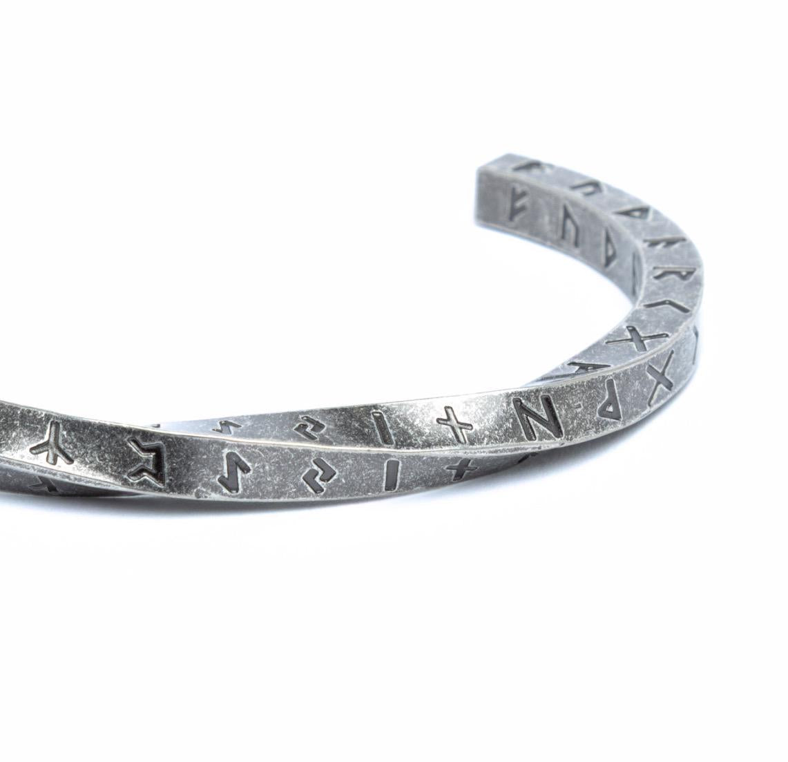 Viking Rune Bracelet - Vintage Viking Rune Bracelet, Norse Rune Mens Cuff – Nordic Bangle Pagan