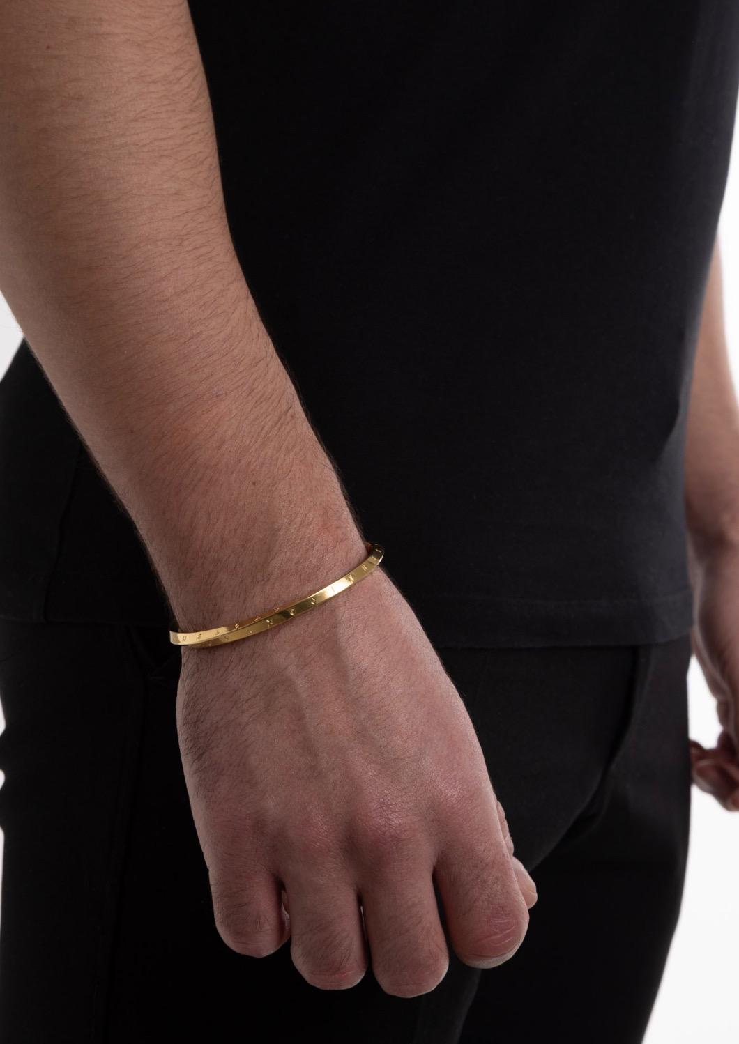 Viking Rune Bracelet - Vintage Viking Rune Bracelet, Norse Rune Mens Cuff – Nordic Bangle Pagan