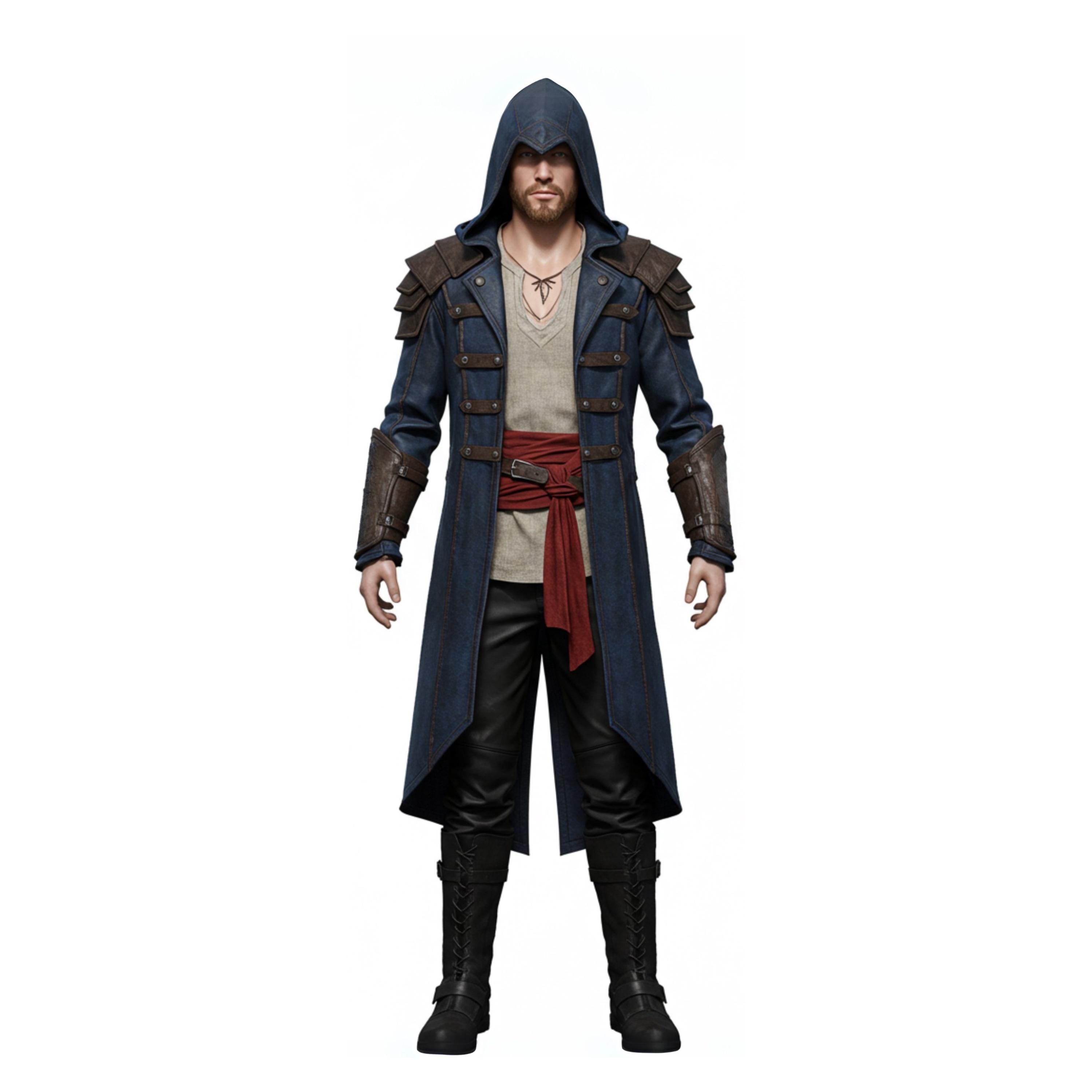 Viking Jacket - Viking Jarl Leather Coat Men Fur Collar Norse Warrior Medieval Fantasy Cosplay