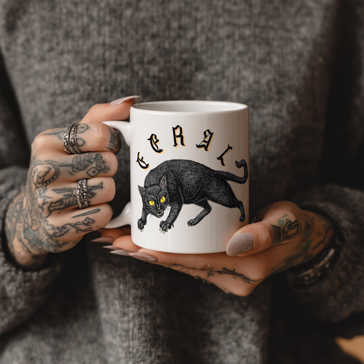 Viking Mug - Viking Coffee Mug, Black Coffee Cup, Father's Day Gift for Him