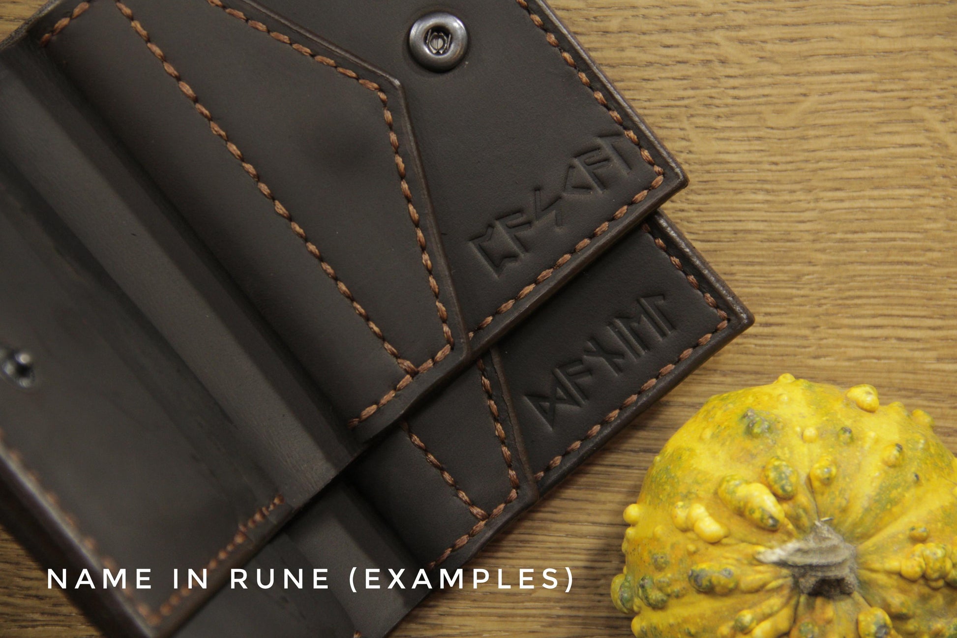 Viking Thor's Hammer Leather Accessory - Mjolnir & Jormungandr Leather Wallet: Viking Mythology